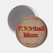Football Mom Cute Personalized Magneet (Voorkant / Achterkant)
