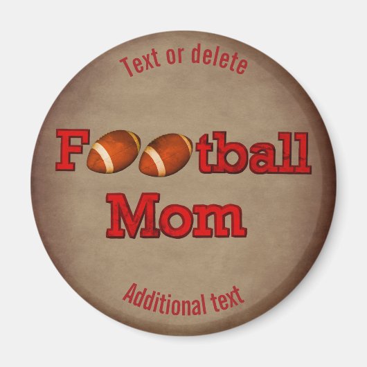 Football Mom Cute Personalized Magneet (Voorkant)