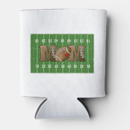 Football Mom Football Field Heart Blikjeskoeler