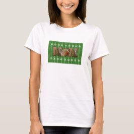 Football Mom Football Field Heart T-shirt