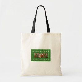 Football Mom Football Field Tote Bag