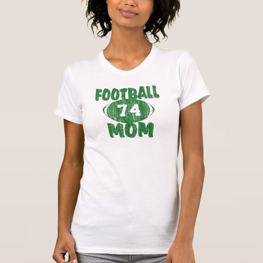 Football Mom Green T-shirt (Voorkant)