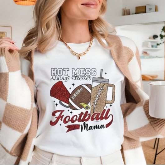 Football Mom Hot Mess Schattige Gameday Trui