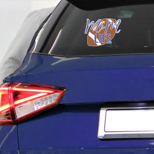 Football Mom Life Vinyl Car Window Sticker
