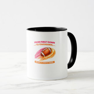 Football Mom Mug – From First Down to Touchdown Mo Mok
