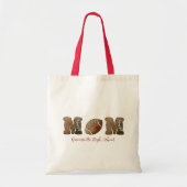 Football Mom Schattigee School Naam Custom Tote Bag (Voorkant)