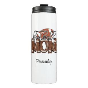 Football Mom Sport Fan Team Game Gepersonaliseerd Thermosbeker