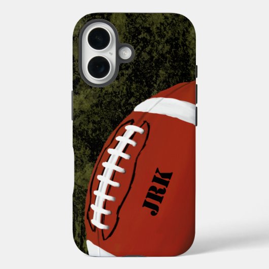 Football Monogram Case-Mate iPhone Case (Achterkant)
