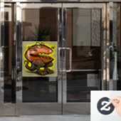 Football Monster Raamsticker (Kantoordeur)