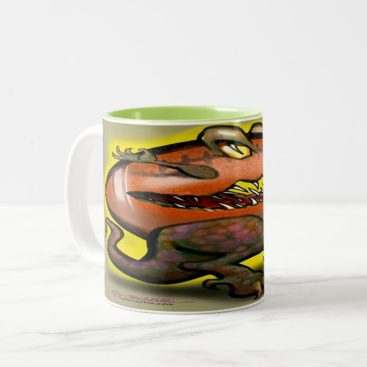 Football Monster Two-Tone Koffie Mok (Voorkant links)