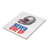 Football Motivational Never Give Up Tegeltje (Zijkant)