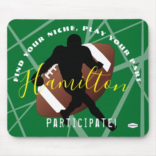 FOOTBALL Muismat Paars HAMbyWG (Voorkant)