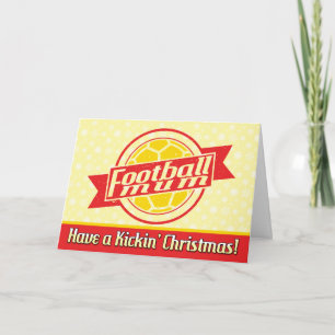 Football Mum Red Kerstmis Kaart