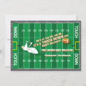 Football MVP & Stork Baby shower Uitnodiging (Voorkant)