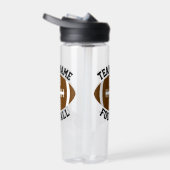 Football Naam aangepast team en Jersey nummer Waterfles (Rechts)