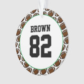 Football Naam Aantal Team Kleuren Moderne Sport Ornament (voorkant)