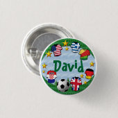 Football ~ Naam Button # 2 (Voorkant /achterkant)