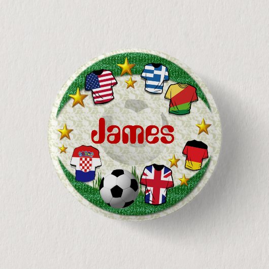 Football ~ Naam Button # 3 (Voorkant)