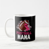 Football Nana Pink Ribbon Breast Cancer Bewustheid Koffiemok (Links)