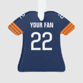 Football Navy & Oranje Jersey Ornament (voorkant)