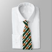 Football Necktie Green en White Stripes Stropdas (Gebonden)
