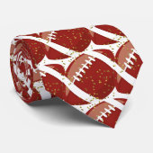 Football Necktie met Faux Glitter Stropdas (Opgerold)