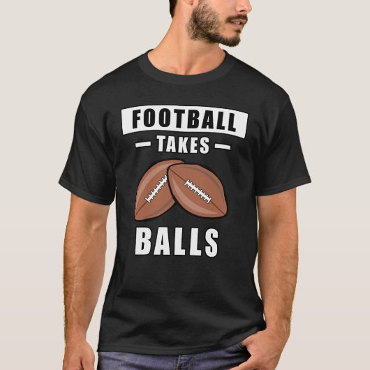 Football neemt ballen - Grappig T-shirt (Voorkant)