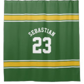 Football nieuwigheid gepersonaliseerde jersey groe douchegordijn (Voorkant)