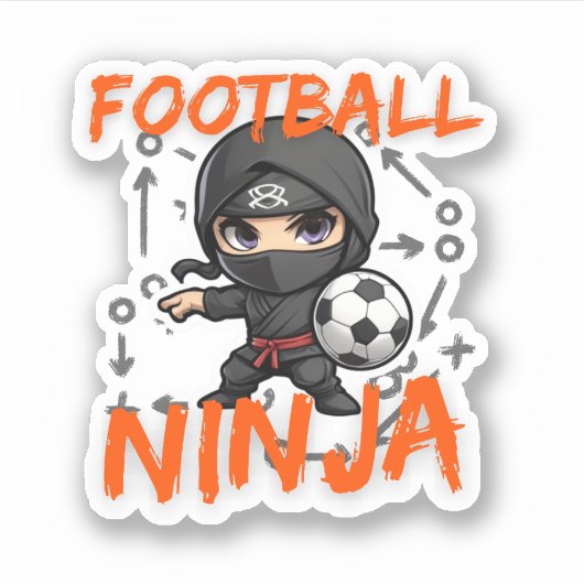 Football Ninja Sticker (Voorkant)