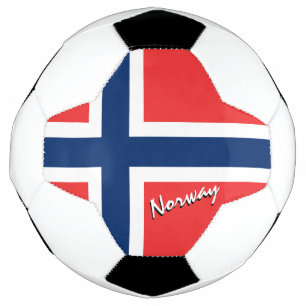 Football Noorwegen en Noorse vlag/sport Voetbal