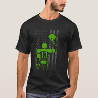 Football Nummer 13 Groen Football Speler Vlag met T-shirt