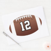 Football nummer ovale sticker (Envelop)
