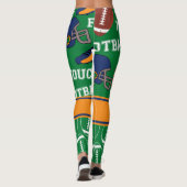 FOOTBALL NUMMER portierspatroon PERSONALISEREN Leggings (Achterkant)
