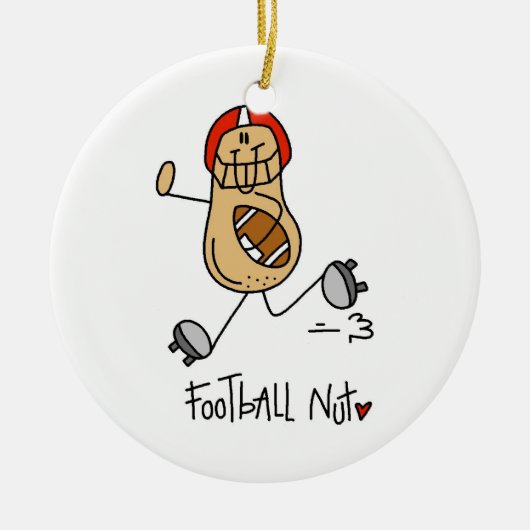 Football Nut T-shirts en geschenken Keramisch Ornament (Voorkant)