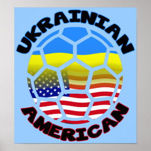 Football Oekraïens-Amerikaans Poster