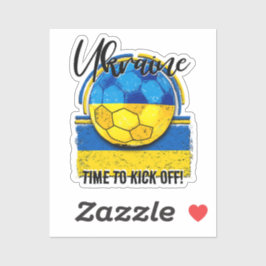 Football Oekraïense vlag, Europees voetbal retro Sticker