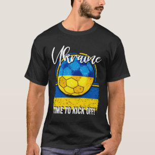 Football Oekraïense vlag, Retro Voetbal Sport T-shirt