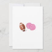 Football of Pom Poms genderonthullen uitnodiging (Achterkant)