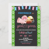 Football of Pom Poms Genderonthulling Kaart (Voorkant)