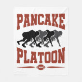 Football offensief Lineman Pancake Platon Fleece Deken (Voorkant)