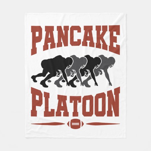 Football offensief Lineman Pancake Platon Fleece Deken (Voorkant)