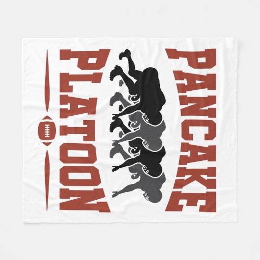 Football offensief Lineman Pancake Platon Fleece Deken (Voorkant (Horizontaal))