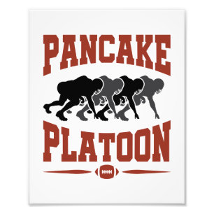 Football offensief Lineman Pancake Platon Foto Afdruk