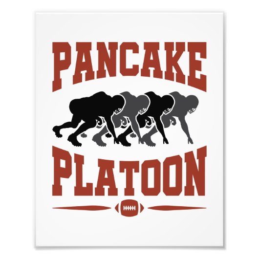 Football offensief Lineman Pancake Platon Foto Afdruk (Voorkant)
