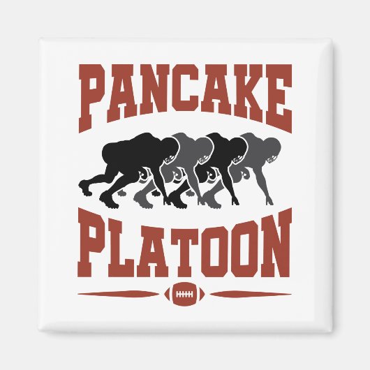 Football offensief Lineman Pancake Platon Magneet (Voorkant)