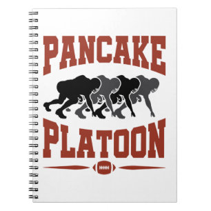 Football offensief Lineman Pancake Platon Notitieboek