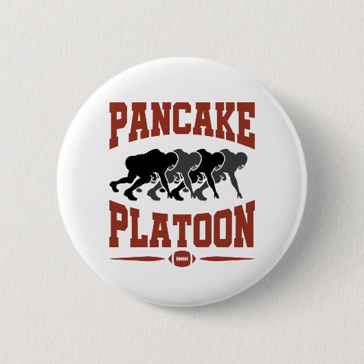 Football offensief Lineman Pancake Platon Ronde Button 5,7 Cm (Voorkant)