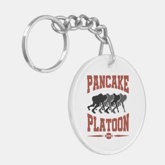 Football offensief Lineman Pancake Platon Sleutelhanger (Voorkant Links)