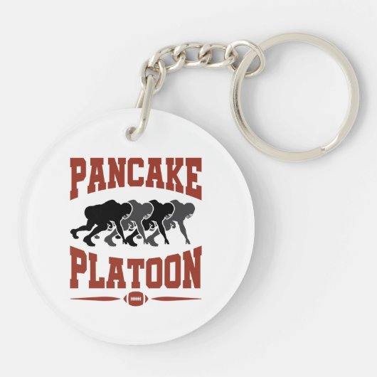 Football offensief Lineman Pancake Platon Sleutelhanger (Achterkant)