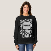 Football Offensive Lineman Pancakes Served Daily V Trui (Voorkant volledig)